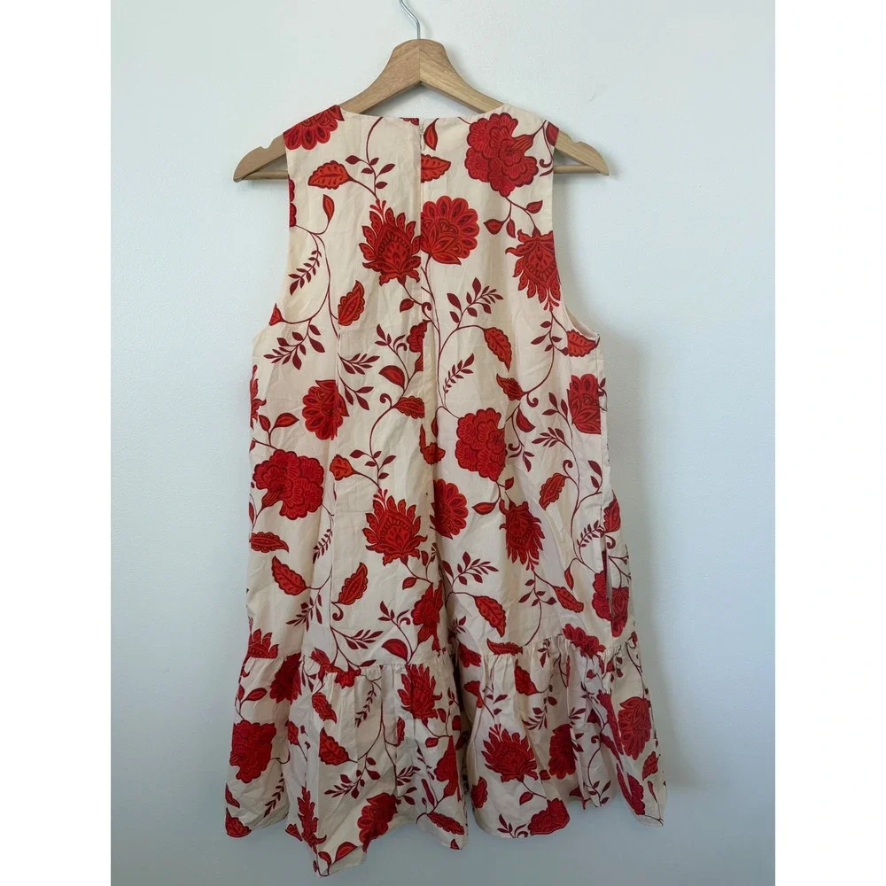 Tanya Taylor Jessie Dress – Floral (Cream/Tomato) – Size Large – NWT - Picture 4 of 4